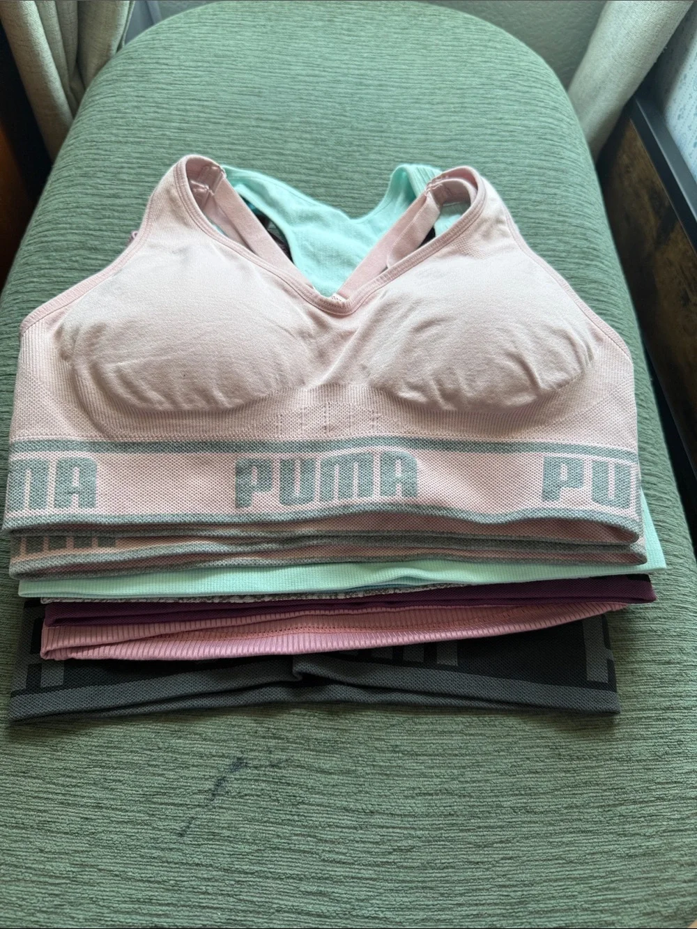 Mixed Color Racerback Sports Bra Bundle — Pink, Teal, Plum, Black - Picture 9 of 9